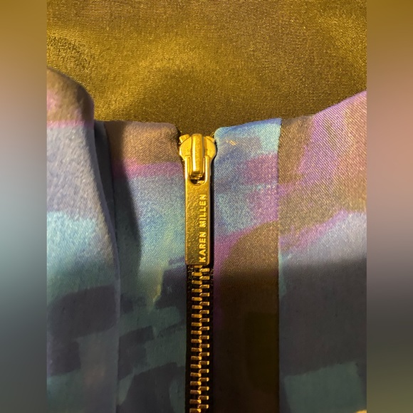 Karen Millen Blue Multi Peplum Dress size 6 - Picture 6 of 7